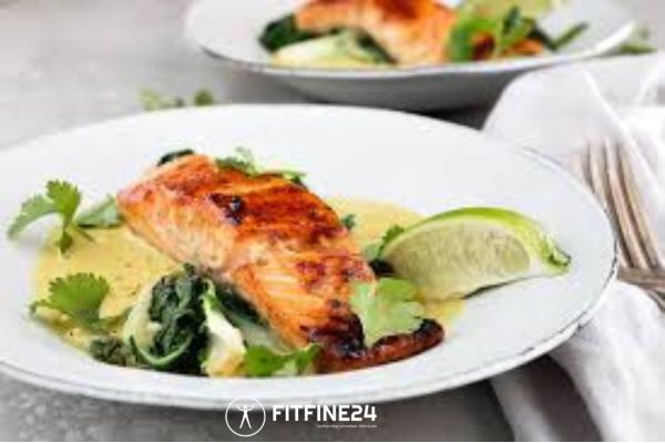 Healthy Fats, and fantastic Flavor heaven-coconut-lime Grilled Salmon Recipe. Healthful Fats are the GOOD Fats via fitfine24