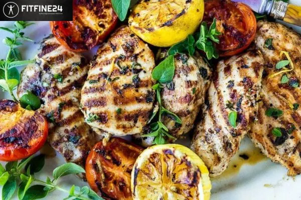 Food & recipes Grilled Lemon Herb Chicken with Veggies | FitFine24