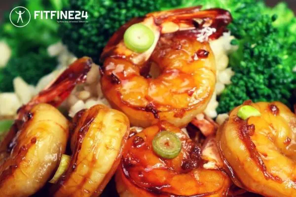 Save Print Honey Garlic Shrimp Stir-Fry | FitFine24 Tonight I made a terrific recipe that did not take long at all and the dinner was amazing!