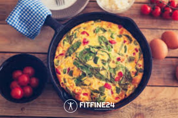 Rainbow Veggie Frittata | FitFine24 quick meal, top in protein