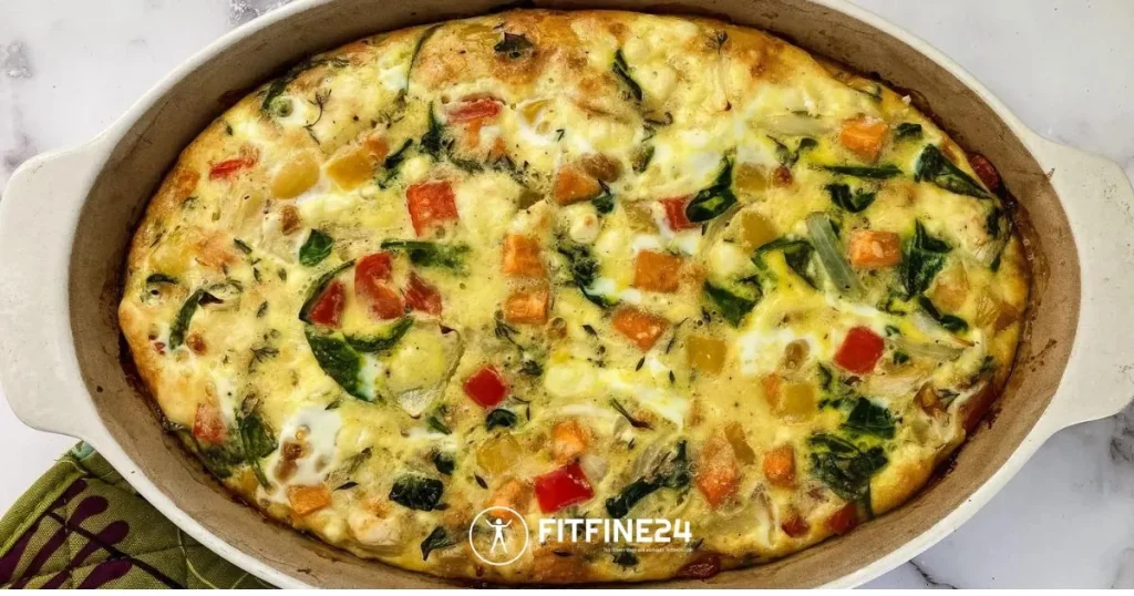 Rainbow Veggie Frittata | FitFine24 quick meal, top in protein