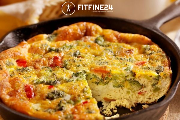 Rainbow Veggie Frittata | FitFine24 quick meal, top in protein