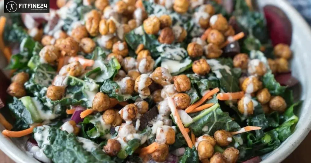 Roasted chickpea & kale salad | FitFine24 - healthy and tasty fitness recipe